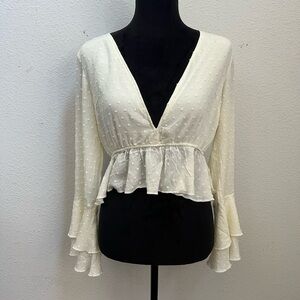 Nasty Gal Deep Plunge Blouse